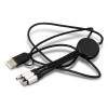 Braided 3 in 1 Charging Cables Black